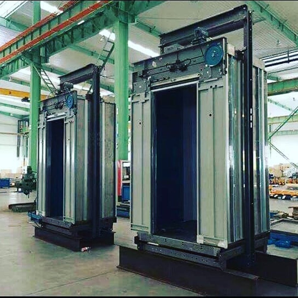 Nexco elevator units under assembly in the workshop